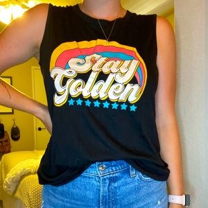 Stay Golden tank size medium